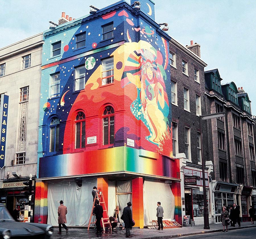 The Apple Boutique original psychedelic mural