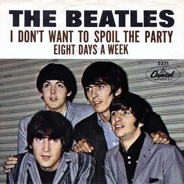 Eight Days A Week b/w I Don't Want To Spoil The Party (US, back cover)
