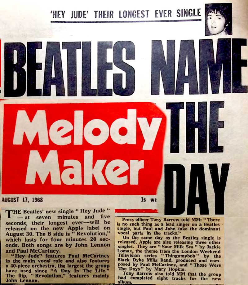Melody Maker article, 1968
