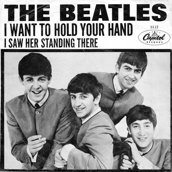 I Want To Hold Your Hand b/w I Saw Her Standing There (US, cropped photo cover)