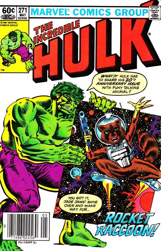 Incredible Hulk #271, first appearance of Rocket Raccoon